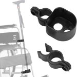 Support de canne pour d�ambulateur, support de b�ton marche pour fauteuil roulant support de canne pratique ...