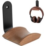 Support pour casque audio, crochet pour casque avec coussinet en noyer, support avec ruban adhsif 3m ...