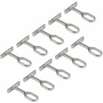Support central pour barre de penderie ovale, nickelé, lot de 10 Support central pour barre de penderie ovale, nickelé, lot de 10