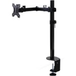 Support écran inclinable et rotatif à 360° pour table, 1 bras, peint en noir - emuca Support écran inclinable et rotatif à 360° pour table, 1 bras, peint en noir - emuca