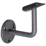 Support �querre pour main courante ronde - hauteur 80mm barreau rond plein de 12mm avec platine incurv�e ...