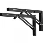 Support d'�tag�re pliable, support gain de place, charni�re de table pliante murale, 30 cm, 2 pi�ces ...