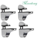 Support d'�tag�re en verre r�glable, 4 pcs support d'�tag�re en verre, pince en verre � fixation murale, ...