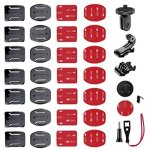 Support de fixation adh�sif incurv� et plat, 36 pi�ces support gopro casque, supports de casque adh�sif ...