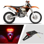 Support / garde - boue arri�re led 3 - en - 1 pour moto tout - terrain - frein, clignotant, plaque (5 ...