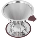 Support goutteur de caf� r�utilisable en silicone, en acier inoxydable, 1 � 6 tasses, filtre � caf�, ...