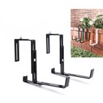 Support pour jardini�re couleur anthracite support de bac � fleurs robuste et r�glable en largeur accroche ...