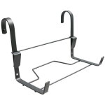 Support jardini�re crochet fer plat anthracite 35x14 cm