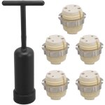 Support de lampe en céramique g9, anneau en alliage de zinc, douille de base d'ampoule avec outil de ... Support de lampe en céramique g9, anneau en alliage de zinc, douille de base d'ampoule avec outil de ...
