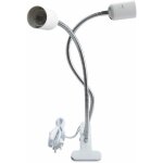 Support de lampe e27, titulaire  pince avec 2 douilles, avec double interrupteur marche / arrt, tuyau ...