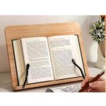 Support de lecture portable lutrin de lecture en bambou - taille 28x20cm - mati�res bambou et bois