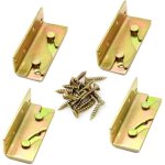 Support de lit 4 pi�ces - accessoires de rail de lit non tenon - connecteur de cadre de lit en bois avec ...