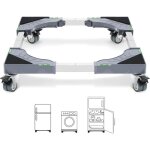 Support machine � laver 4 roulettes verrouillables, charge 200kg socle machine a laver, largeur r�glable ...