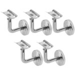 Supports de main courante 5 pi�ces acier inoxydable supports de rampe main courante supports muraux pour ...