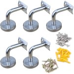 Support de main courante, 5pcs acier inoxydable supports de rampe main courante supports muraux, utilis� ...
