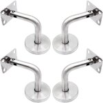 Supports de main courante pour fixation murale acier inoxydable poli support escalier avec couvercle ...