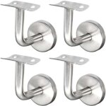 Support main courante inox 304 pour rampe escalier support mural rampe bois argent (4 pices)