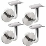 Support main courante inox 304 pour rampe escalier support mural rampe bois argent (4 pi�ces)