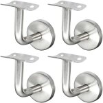 Support main courante inox 304 pour rampe escalier support mural rampe bois argent (4 pices) npterbl ...
