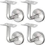 Support main courante inox 304 pour rampe escalier support mural rampe bois argent (4 pices) npterbl ...