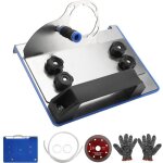 Support de meuleuse d'angle pour la coupe de carreaux en biseau � 45� - avec tuyau et gants et lames ...