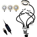 Support multifonction troisi�me main soudure, avec 5 bras flexible secourable pince clip r�glable loupe ...