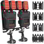 Support mural 3 en 1 pour chargeurs bosch professional (peut tre accroch 4 batteries, 2 chargeurs + ...