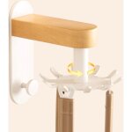 Support mural auto - adhsif couleur blanc htre pour ustensiles de cuisine pour suspendre casseroles ...