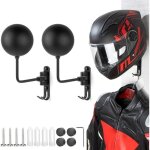 Support mural pour casque de moto, porte casque pour v�lo et moto pivotant � 180� avec 2 crochets, pour ...