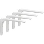 Support mural pour �tag�re, lot de 4 supports m�talliques robustes 200 mm x 150 mm, pour d�coration murale, ...