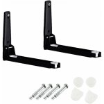 Support mural pour four � micro - ondes noir, pliable et r�tractable, grille de four � micro - ondes ...
