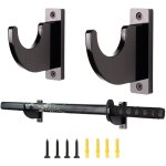 Support mural horizontal en acrylique pour katana et sabre de samoura (lot de 2) - avec 1 crochet