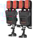 Support mural en mtal pour bosch, rangement pour support 2 chargeurs bosch 18 v, 4 perceuse sans fil, ...