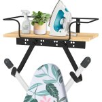 Support mural pour planche  repasser avec grand panier de rangement et crochets solides ? support de ...