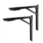 Support mural pliant - lot de 2 supports pour table murale - equerre