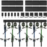 Ikodm - support mural pour v�lo, support mural pour 6 v�los, 6 casques, crochet de rangement pour outils ...