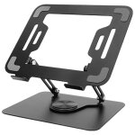 Support ordinateur portable avec base rotative � 360�, support ergonomique r�glable(noir)