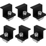Support de panneau solaire, lot de 6, fixation de panneau solaire 30 mm, borne de rail solaire r�glable ...