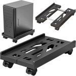 Support pc sous bureau: support d'unit centrale mobile avec roues verrouillables, antidrapantes support ...