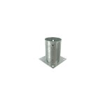 Support pied de poteau rond 120mm à fixer galvanisé à chaud Support pied de poteau rond 120mm à fixer galvanisé à chaud