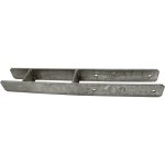 Support - pied  sceller en h pour poteau 9x9 cm