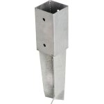 Support - pied  sceller pour poteau 9x9 cm galvanis  chaud