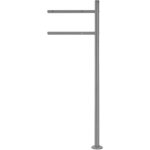 Support pi�destal socle pour bo�te aux lettres argent� en acier inoxydable rond hauteur totale 120 cm ...