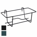 Support de plante de balcon fixe rectangulaire, noir, 60 cm