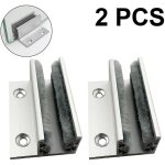 Support de porte coulissante en verre de type f de 2 pi�ces, arr�t automatique d'oscillation de porte, ...