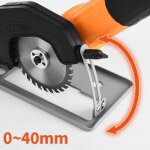 Support de positionnement réglable à angle de 0 à 45°, profondeur de coupe de 0 à 40 mm, base de rainurage ... Support de positionnement réglable à angle de 0 à 45°, profondeur de coupe de 0 à 40 mm, base de rainurage ...