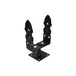 Support de poteau en u � visser, 120 ? 200 mm, pied de poteau, ancre de poteau, r�glable, acier, rev�tement ...