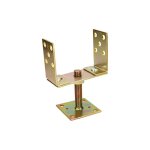 Support de poteau � visser forme u 120 ? 160 mm pied de poteau ancre de poteau r�glable en acier galvanis� ...