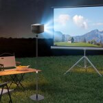 Support de projecteur hauteur 65 - 120 cm support de projecteur, rotation 360� et inclinaison 90�, compatible ...