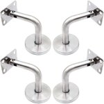 Supports de rampe murale ulisem, support d'escalier en acier inoxydable poli avec base de recouvrement, ...